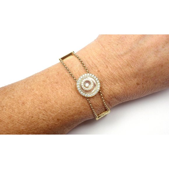 Rare! Authentic Chopard Happy Spirit Diamond Chain Bracelet - Picture 7 of 12